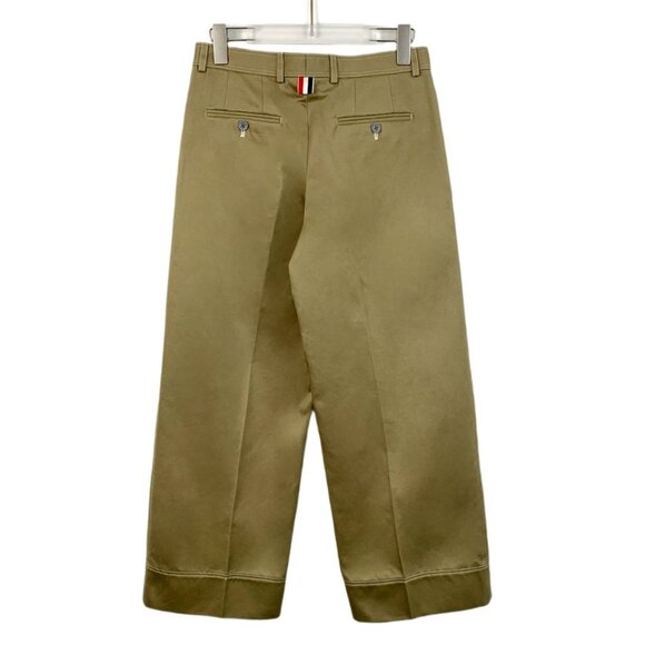 Thom Browne Camel Sack Trousers With Topstitching Fit 2 Size 38 100% Cotton Twil - Picture 2 of 8